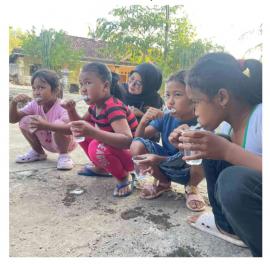 Semarak Sosialisasi Peningkatan Kualitas Kesehatan Untuk Anak-Anak di Dusun Sempon Kulon